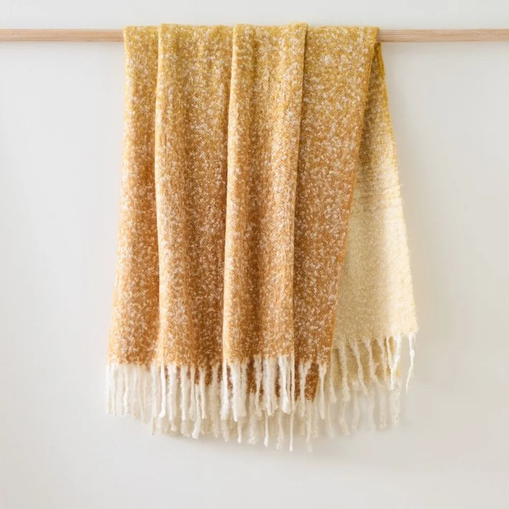 West Elm Ombre Throw, Dark Horseradish